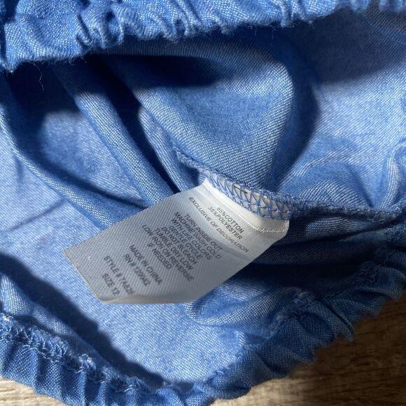 Btween Girls Loose Cropped Boho Sleeve Embroidered Shirt Size 12 - Picture 4 of 8